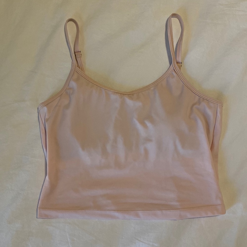 Kortni Jeane swim suit top ladder back pale pink size medium